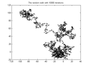Output of the Random Walker simulation.